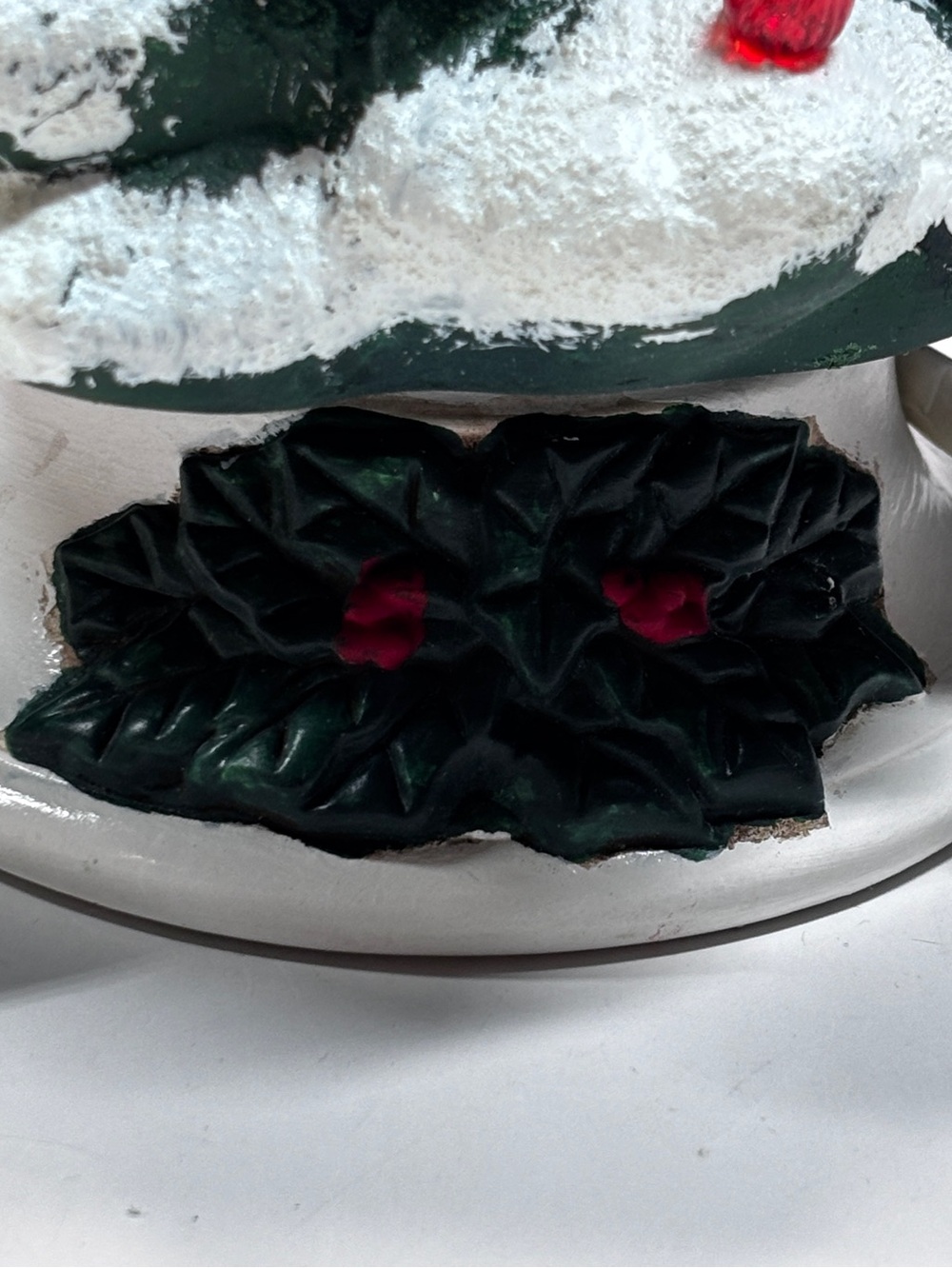 Darice Ceramic Christmas Tree Decorated W/lights Cord No Bulb Red Star Vtg - Picture 3 of 16